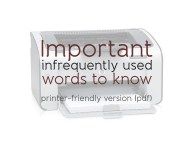 Important infrequently used words to know (pdf) justenglish.me
